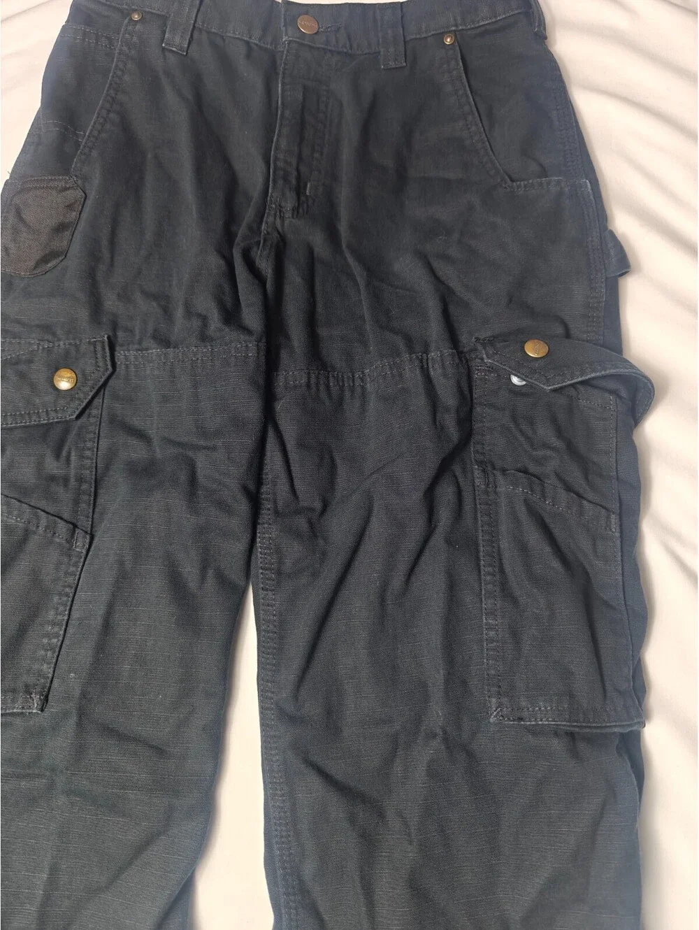 Carhartt B342 BLK Double Knee Ripstop Work Pants Black Cargo Carpenter NO TAG
